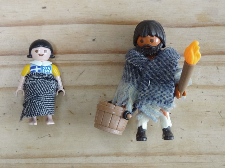 tuto diy creche de noel tissu habits playmobil