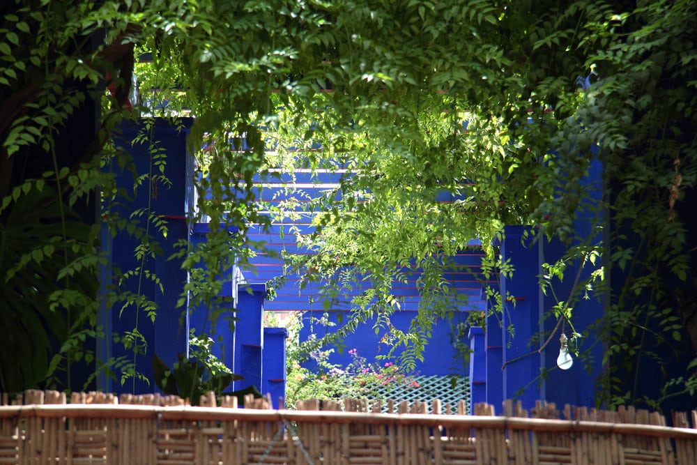 jardins Marrakech à voir quartier Guéliz bleu Majorelle peintre