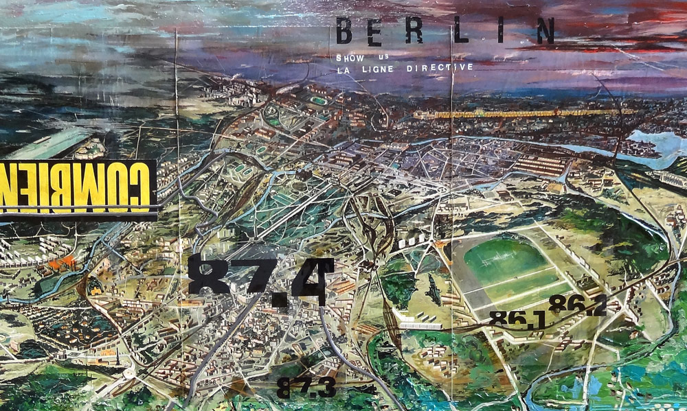 viedo painting d'une peinture de carte de Berlin artiste vmgraph