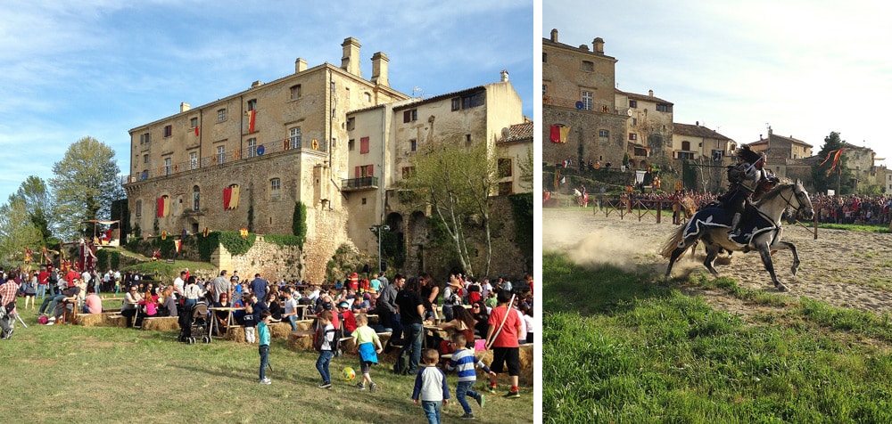 chateau de Peyrolles chevaliers pour fête médievale en Provence