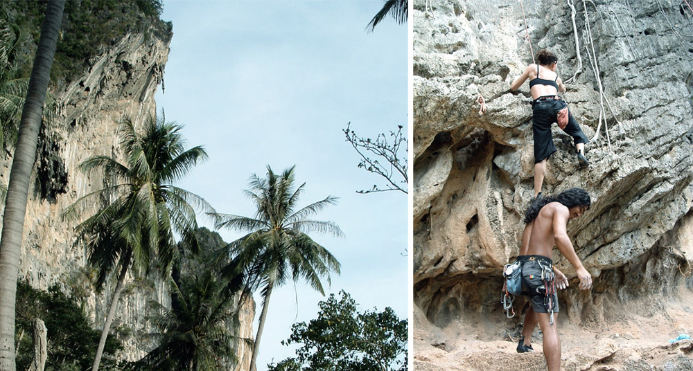 railay beach thailande escalade