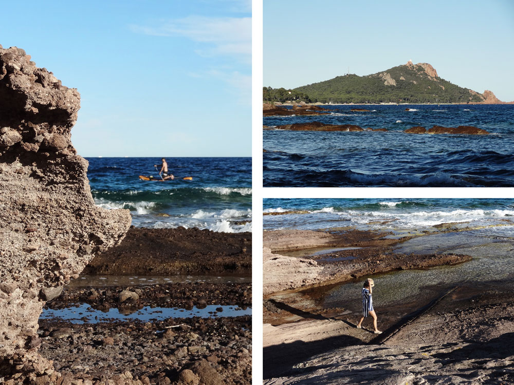 calanques autour de St Raphael en vacances d'été