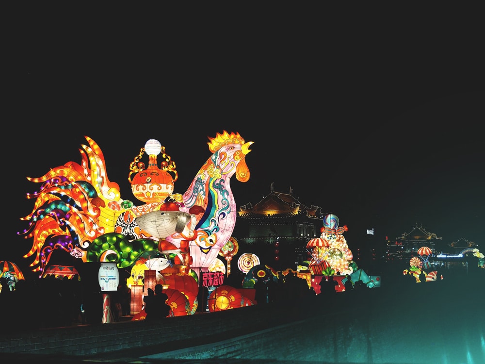 coq de feu fête des lanternes Xi'an