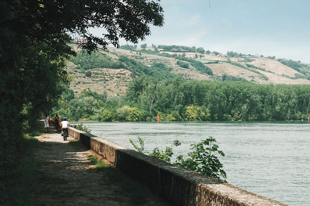 Promenade en vélo Via Rhôna Loire