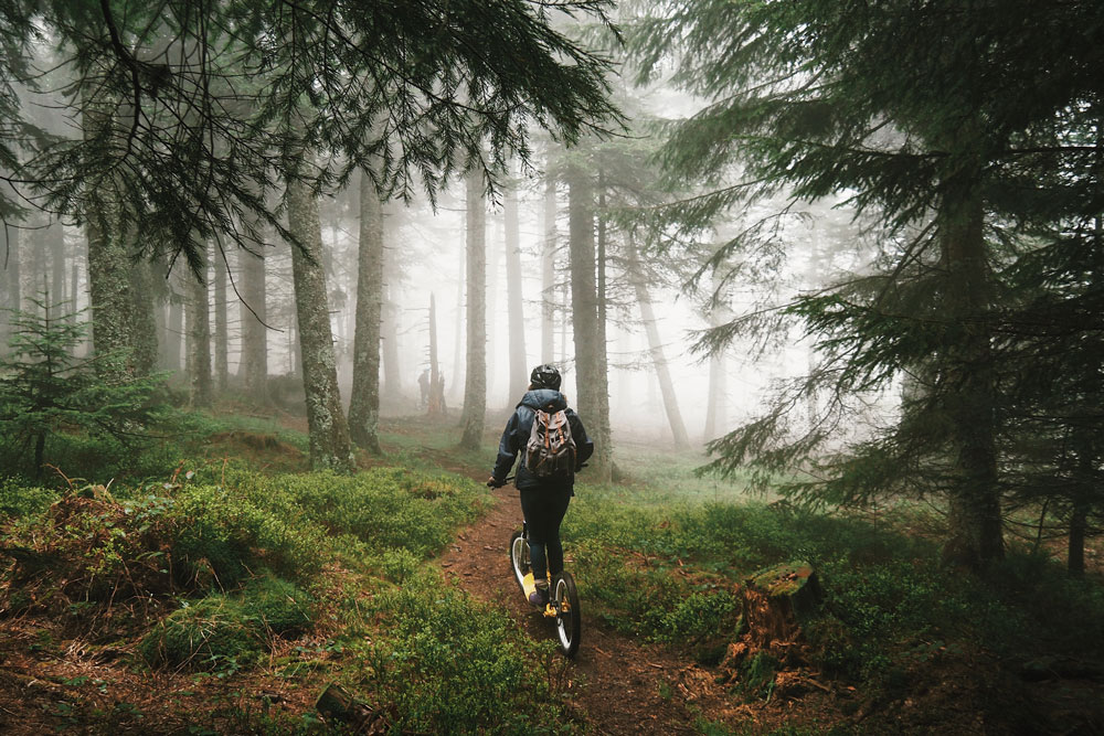 trottinette de descente monts du Pilat