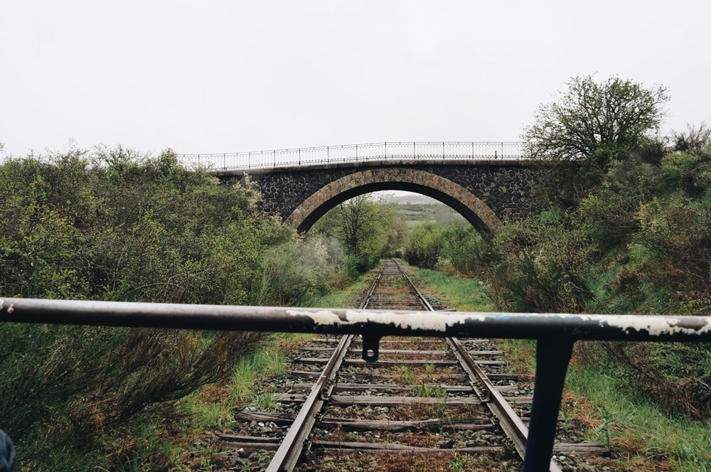 Faire du vélo-rail Pradelles Puy-en-Velay