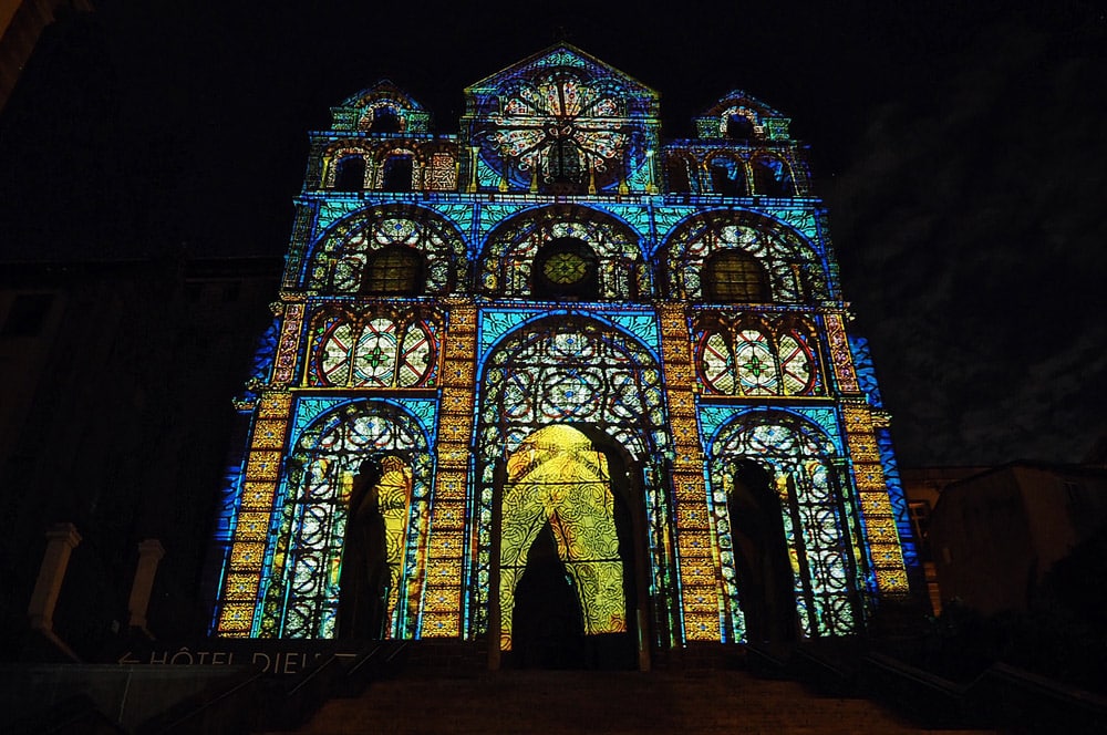 Spectacle lumières Cathédrale Notre Dame du Puy