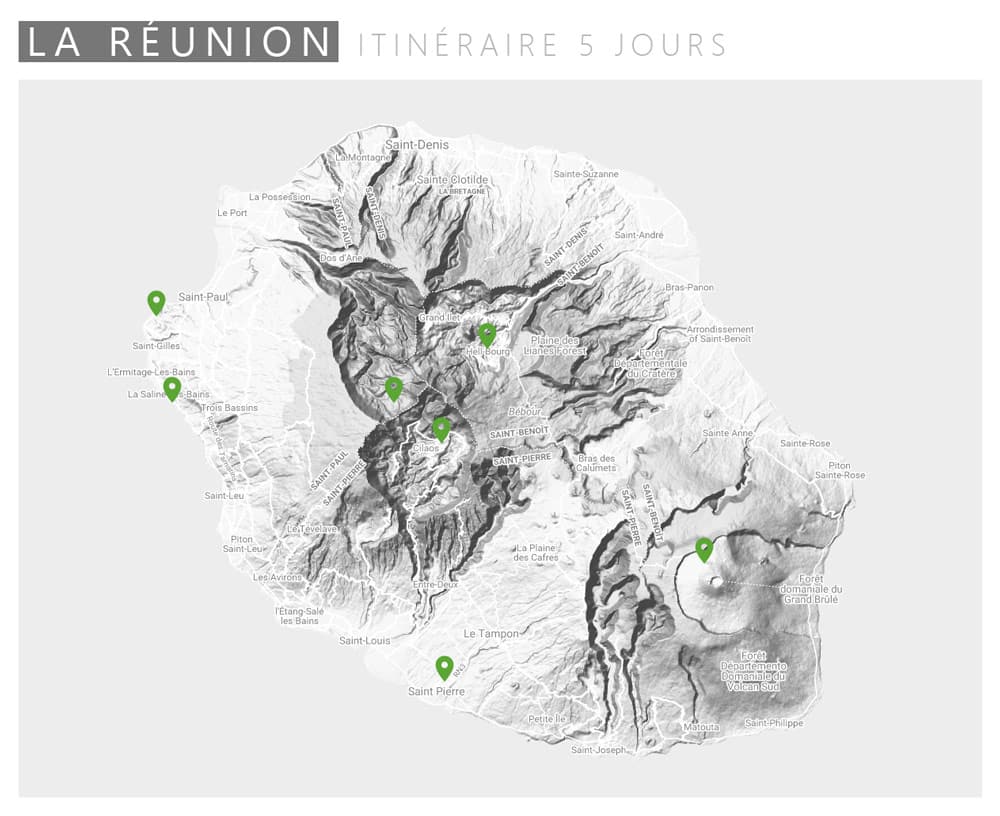 carte reunion visiter reunion incontournables