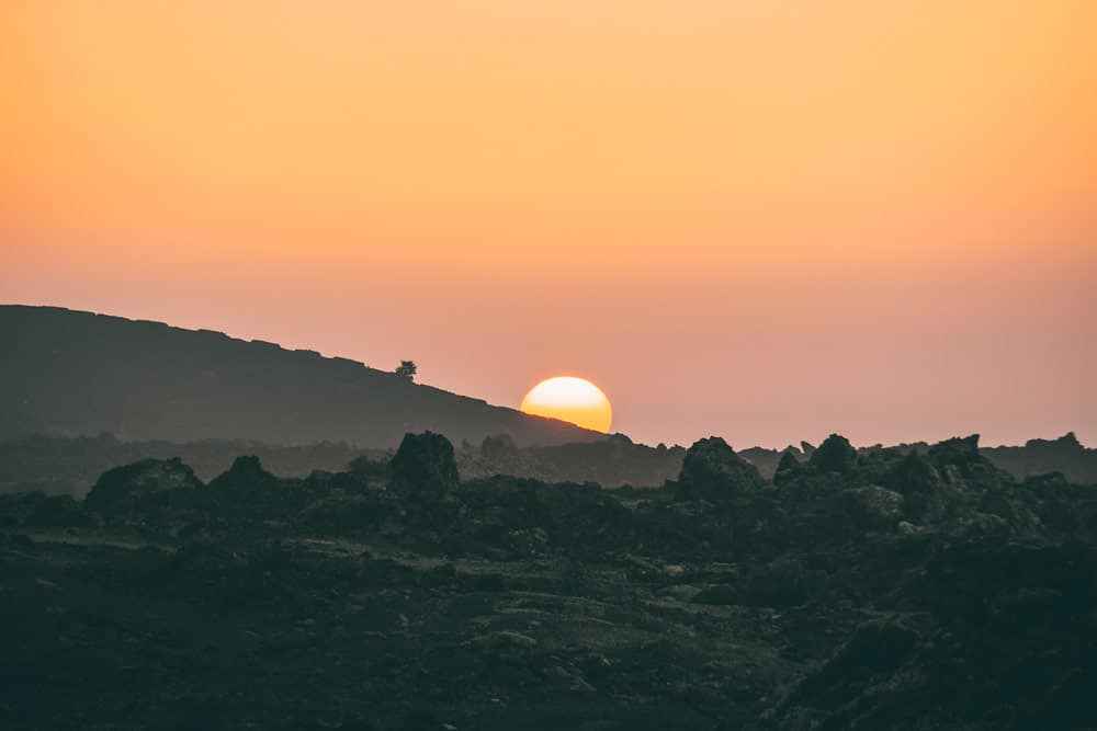 voir coucher de soleil montana del cuervo Lanzarote