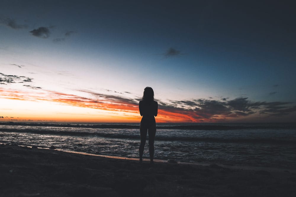 coucher de soleil sur plage Boucan Canot Réunion