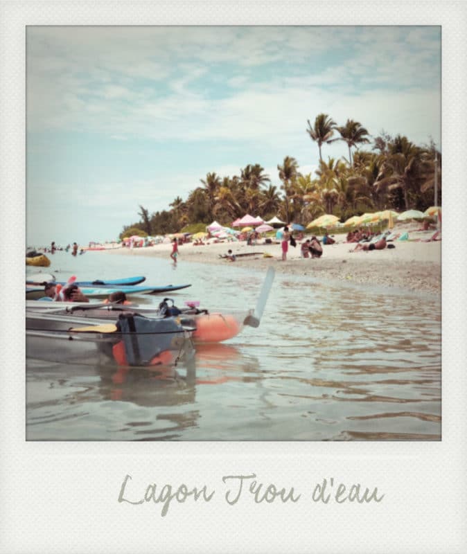 polaroid plage lagon île de la Réunion