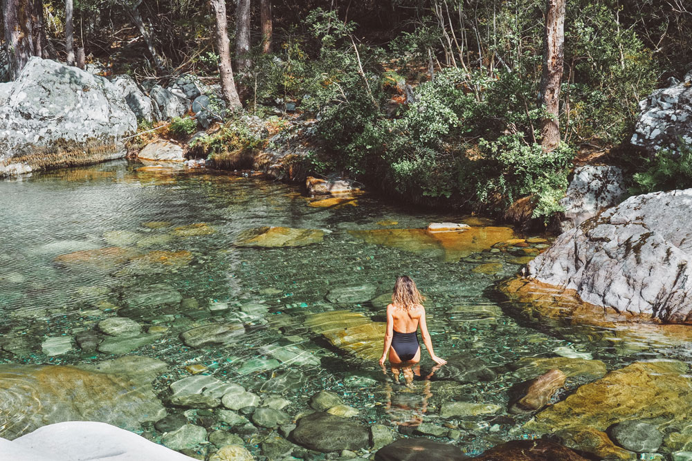 se baigner dans les Gorges de l'Asco