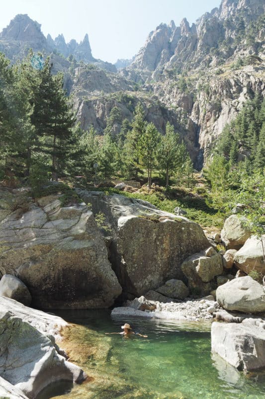 se baigner Restonica piscines naturelles Haute Corse