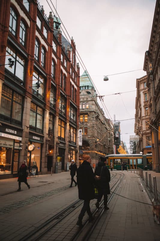 magasins rues piétonnes Helsinki