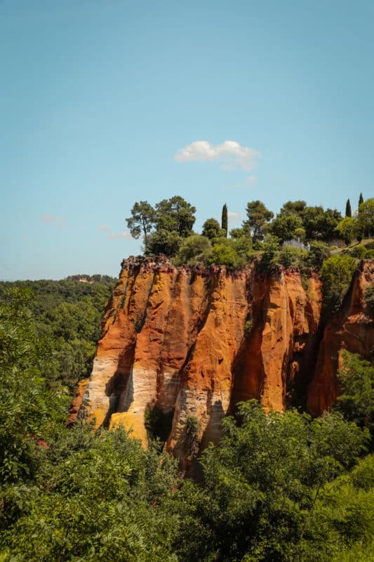 itinéraire sentier des ocres de Roussillon