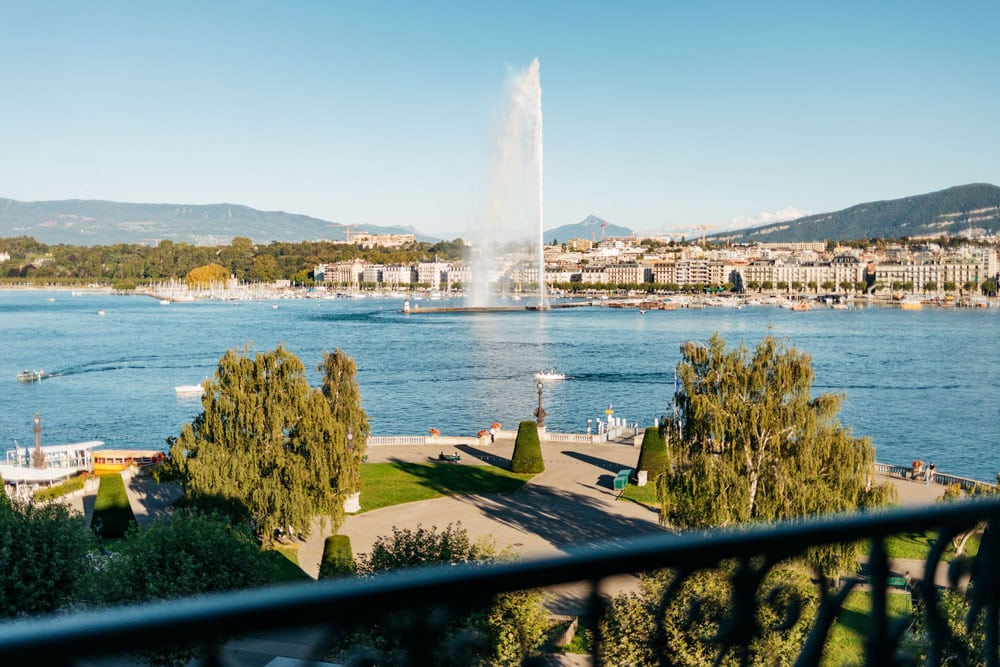 jet d'eau quai Mont Blanc Genève week-end nature à Genève