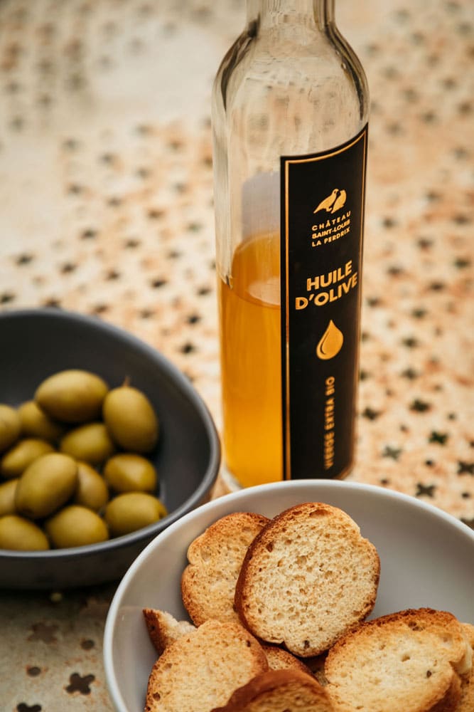 dégustation huile d olive château Saint Louis La Perdrix