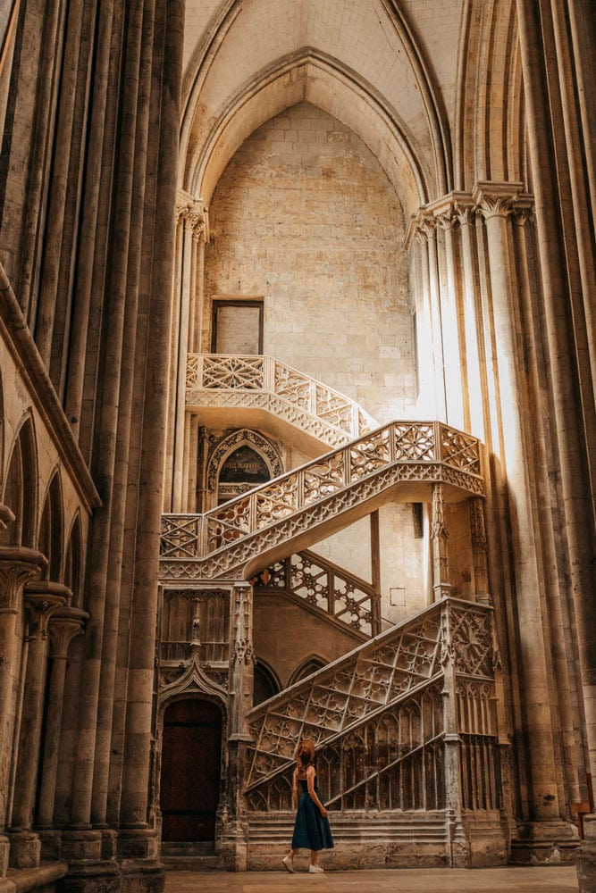 escalier cathédrale Rouen Harry Potter