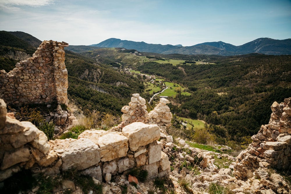 itinéraire randonnée ruines de Peyroules