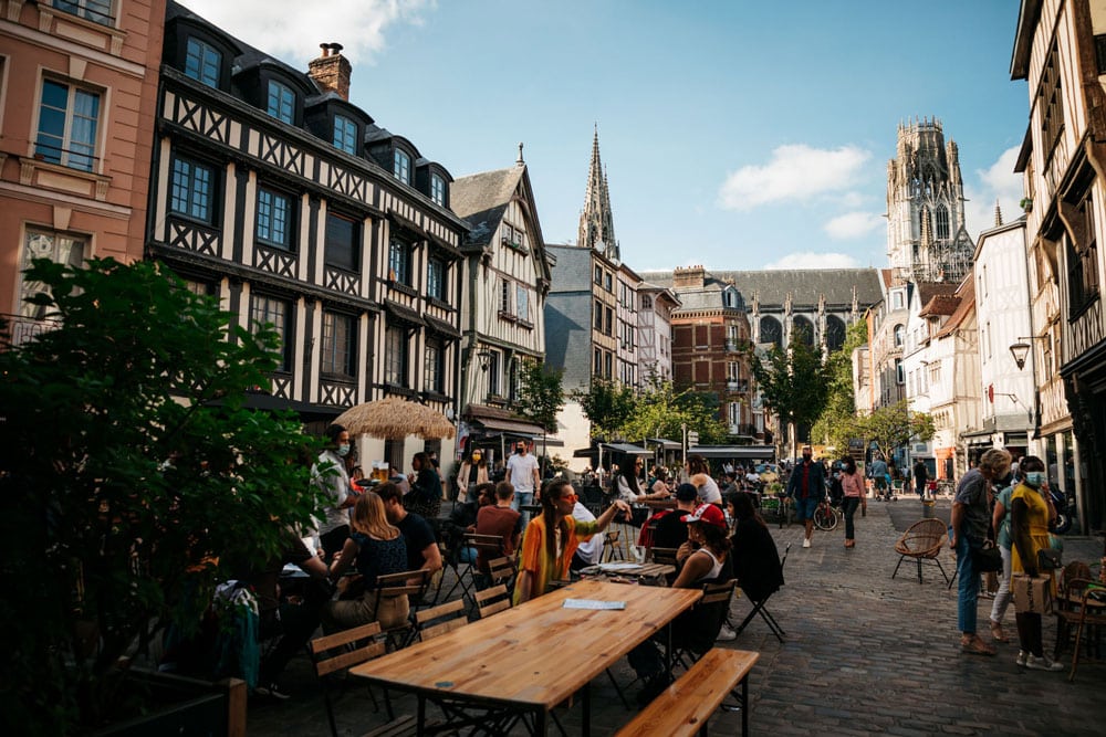 où aller quartier sympa de Rouen