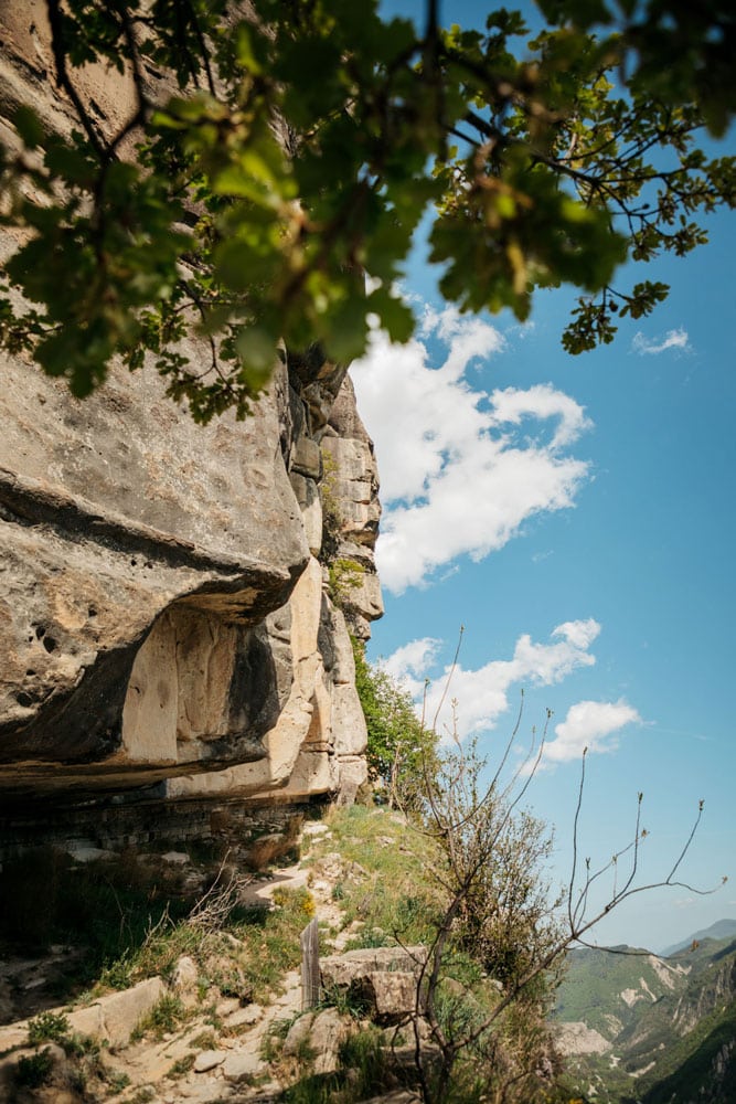 profil falaise grès Annot