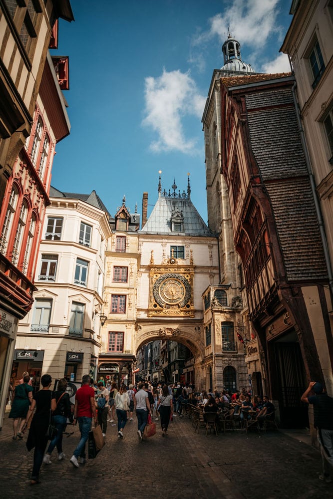 Rouen faire Gros-Horloge panorama