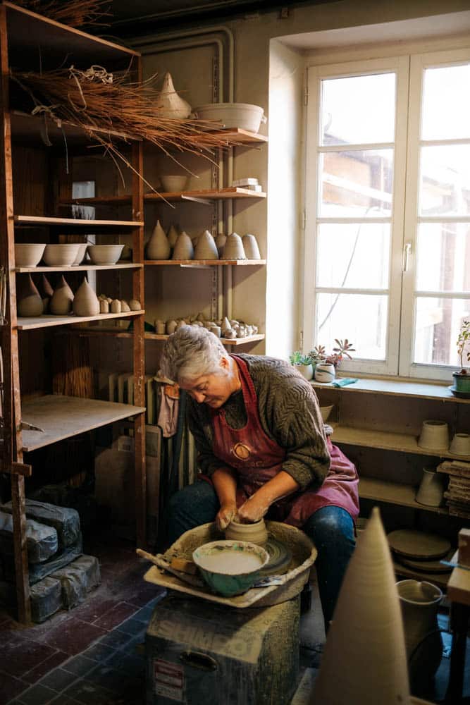 rencontre avec artisan potier Dorothée Bajeux Mayenne