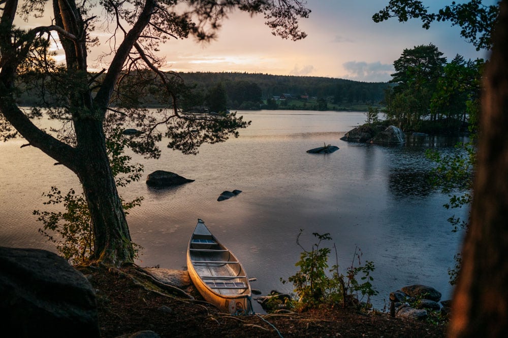 canoë trip Suède aventure bivouac sur les lacs