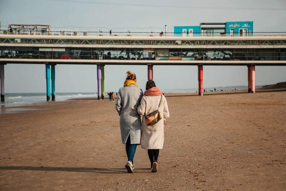 promenade sur la plage de La Haye