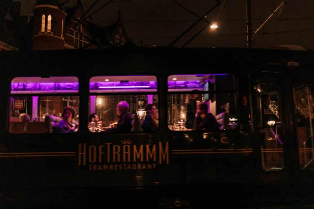 restaurant insolite manger dans un tramway La Haye