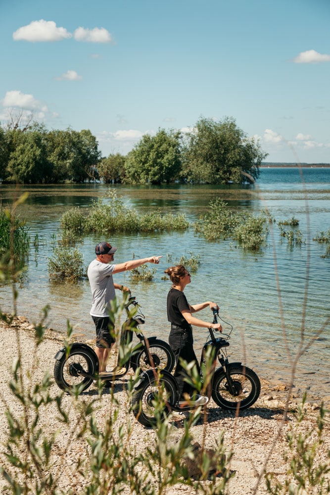 pnr forêt d'Orient en trottinette