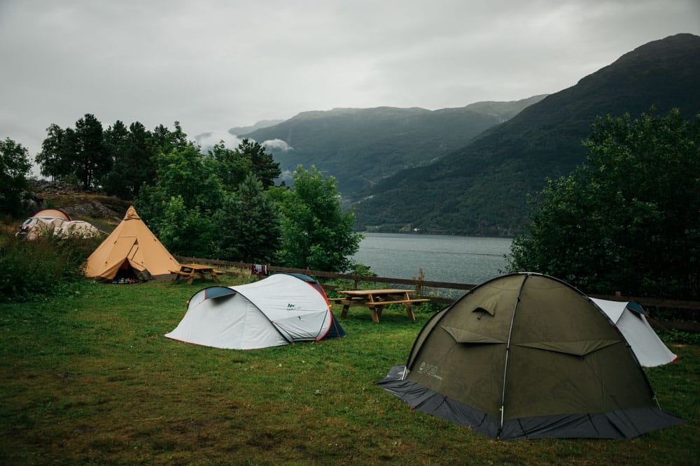 faire du camping en Norvège