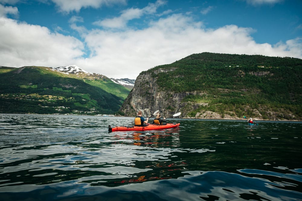 faire du kayak en Norvège des fjords