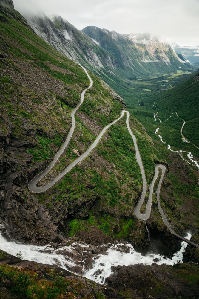 route en lacet Norvège Trollstigen
