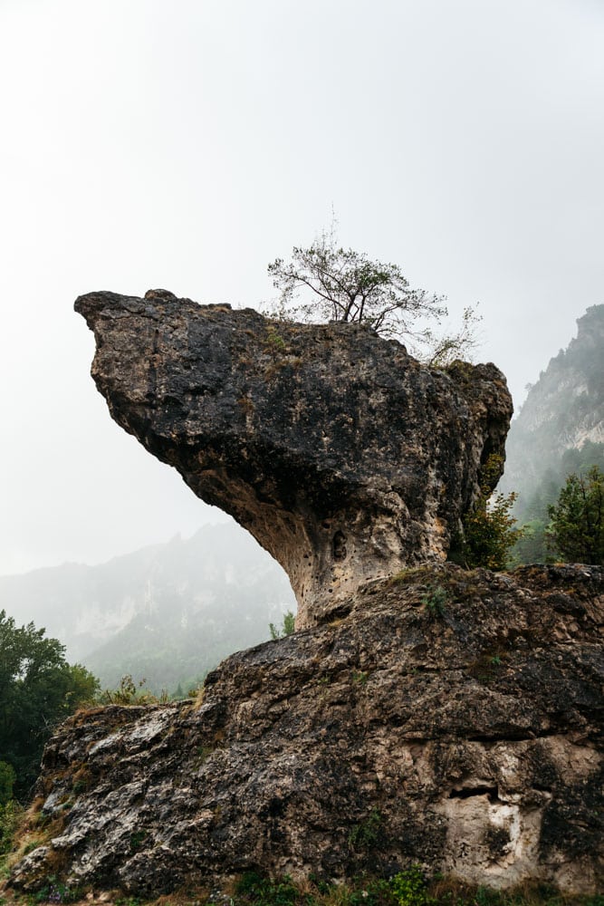 rocher insolite gorges du Tarn