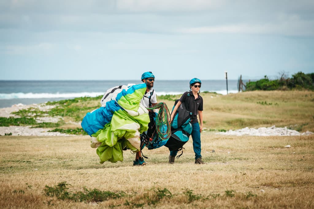 vol en parapente enfants Réunion