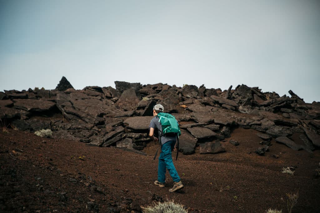 randonnée sur la lave du volcan Réunion