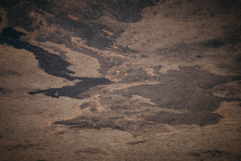 voir coulées de lave Piton de la Fournaise