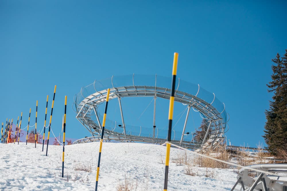 activité Pra Loup luge sur rails