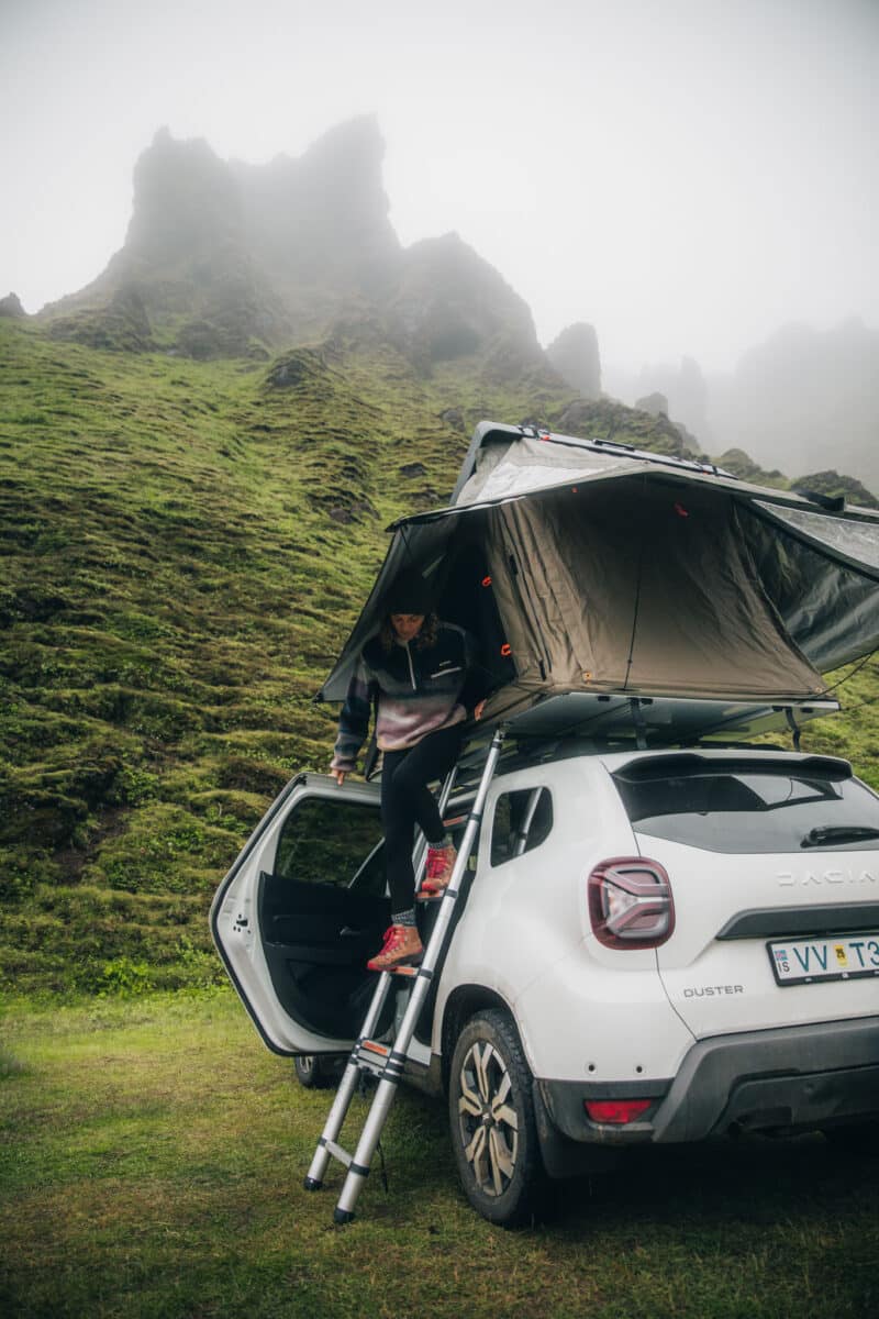 Road trip 4x4 tente de toit Travelbase Islande