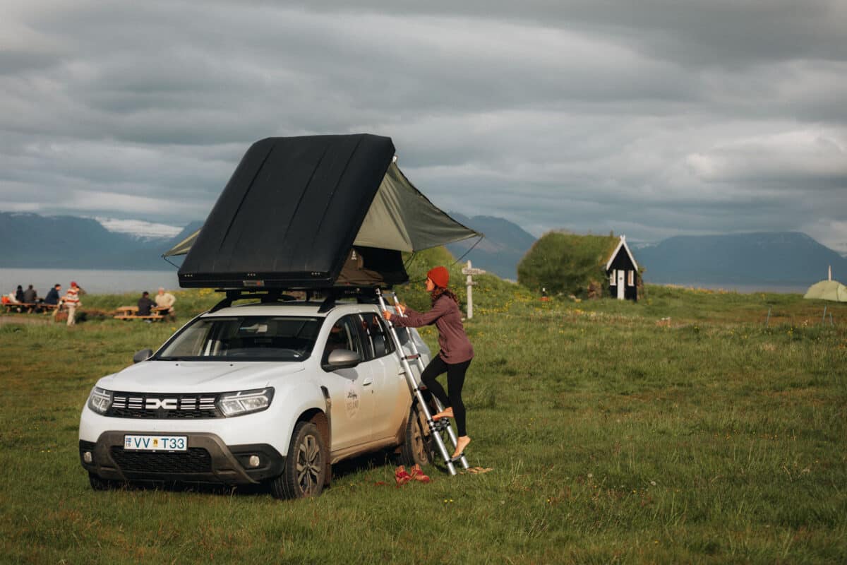 Tente de toit Islande avec Iceland Nomads