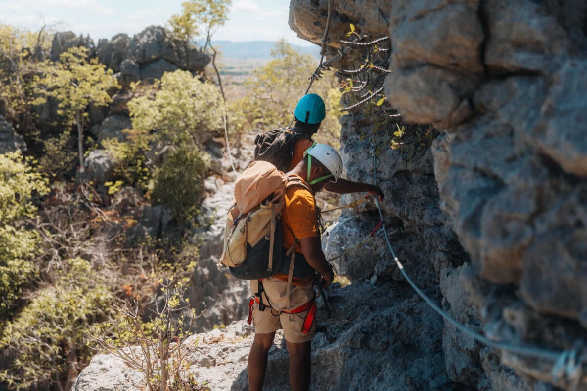 via ferrata dans les Tsingy Madagascar