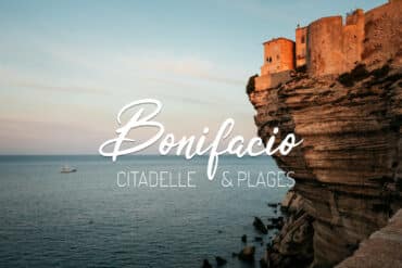 La citadelle de Bonifacio perchée sur ses falaises de calcaire blanc en Corse du Sud